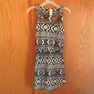 Black and White Aztec Print Mini Dress✨